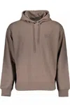 Calvin Klein Eco-conscious Hooded Brown Sweatshirt In Brown
