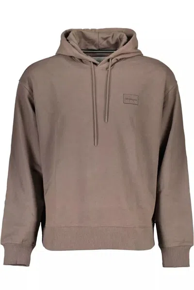 Calvin Klein Eco-conscious Hooded Brown Sweatshirt
