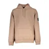 Calvin Klein Elegant Long-sleeved Hooded Sweatshirt In Brown In Brown