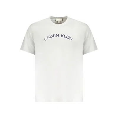 Calvin Klein Brown Cotton Men T-shirt In Grey