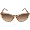 Calvin Klein Brown Gradient Butterfly Ladies Sunglasses Ck19560s 270 57 In Beige / Brown