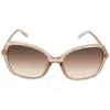 Calvin Klein Brown Gradient Butterfly Ladies Sunglasses Ck19561s 270 57 In Brown