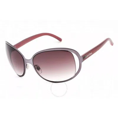 Calvin Klein Brown Gradient Oval Ladies Sunglasses R334s 654 60 In Pink