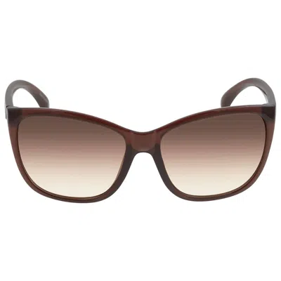 Calvin Klein Brown Gradient Square Ladies Sunglasses Ck19565s 210 60 In Neutral