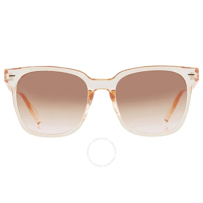 Calvin Klein Brown Gradient Square Ladies Sunglasses Ck20519s 270 55 In Beige / Brown