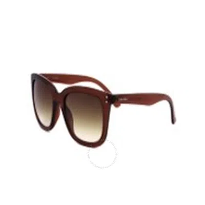 Calvin Klein Brown Gradient Square Ladies Sunglasses Ck22550s 210 53