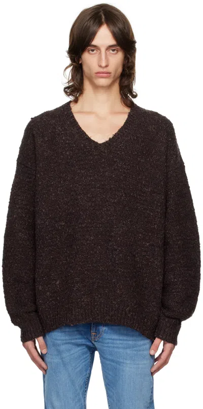 Calvin Klein Brown Halo Sweater In Mulch Htr