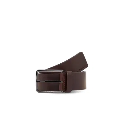 Calvin Klein Brown Leather Men's Belt