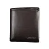 Calvin Klein Brown Leather Men Men's Wallet In Brown