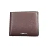 Calvin Klein Brown Leather Wallet In Brown