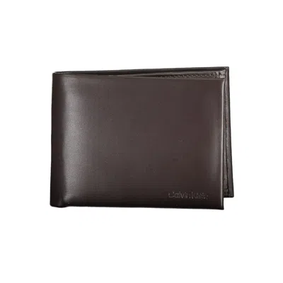 Calvin Klein Leather Men's Wallet In Brown