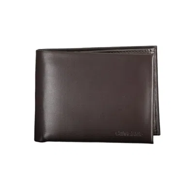 Calvin Klein Elegant Brown Leather Dual-compartment Wallet