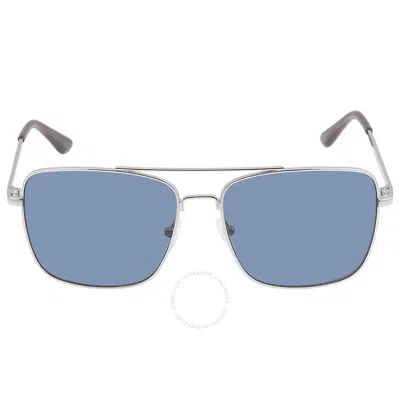 Calvin Klein Brown Navigator Men's Sunglasses Ck19136s 045 57 In Metallic
