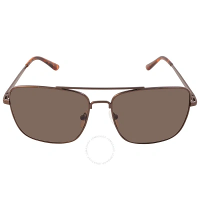 Calvin Klein Brown Navigator Men's Sunglasses Ck19136s 200 57