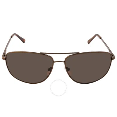 Calvin Klein Brown Navigator Men's Sunglasses Ck19137s 200 63 In Black