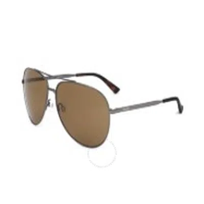 Calvin Klein Brown Pilot Men's Sunglasses Ck22124s 009 63