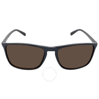 Calvin Klein Brown Rectangular Men's Sunglasses Ck20524s 410 57 In Brown / Navy