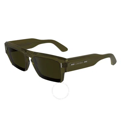 Calvin Klein Brown Rectangular Men's Sunglasses Ck24532s 261 54