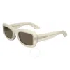 Calvin Klein Brown Rectangular Unisex Sunglasses Ck24511s 109 52