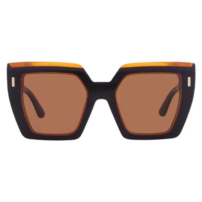 Calvin Klein Brown Square Ladies Sunglasses Ck23502s 002 52