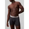 Calvin Klein Brushed Microfiber Jersey Boxer Briefs In Gray