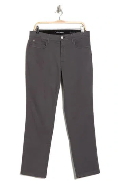 Calvin Klein Brushed Twill Slim Pants In Black