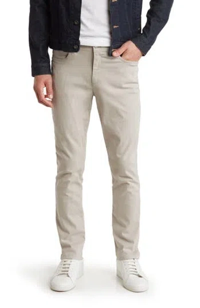 Calvin Klein Brushed Twill Slim Pants In Gray