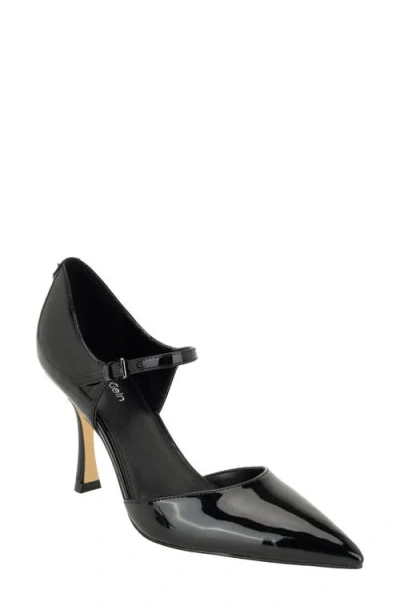 Calvin Klein Brynia Faux Leather Mary Jane Pump In Black