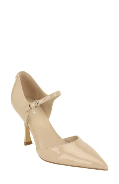 Calvin Klein Brynia Faux Leather Mary Jane Pump In Neutral