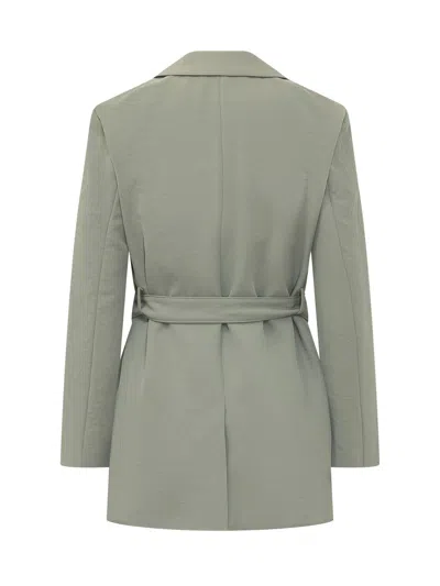 Calvin Klein Bthezer Mini Blazer With Belt And Rever In Shadow