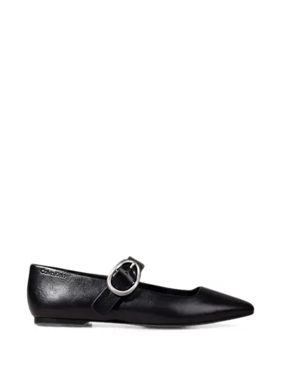 Calvin Klein Buckle-fastening Ballet Flats In Multi
