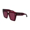 Calvin Klein Burgundy Square Ladies Sunglasses Ck23502s 616 52 In Red