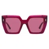 Calvin Klein Burgundy Square Ladies Sunglasses Ck23502s 616 52 In Pink