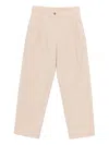 Calvin Klein Button Pleated Trousers In Neutral