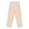 Calvin Klein Button Pleated Trousers In Neutral