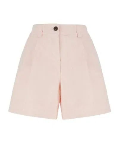 Calvin Klein Button-up Shorts In Pink