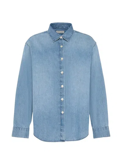 Calvin Klein Button-down Denim Shirt In Blue