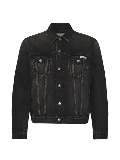 Calvin Klein Buttoned Jacket In Black