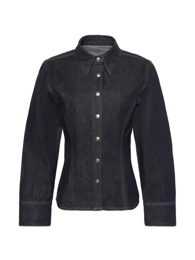 Calvin Klein Buttoned Long-sleeve Shirt In Blue