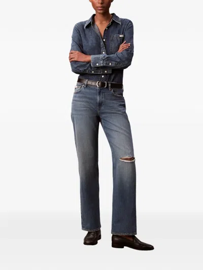 Calvin Klein Buttoned Shirt In Multi