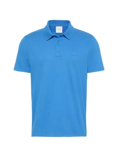 Calvin Klein Interlock Polo Shirt Collar Short Sleeves In Blue