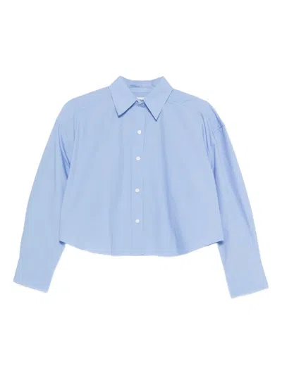 Calvin Klein Buttoned Top In Blue