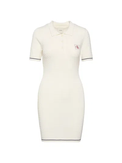 Calvin Klein Cable-knit Mini Dress In Animal Print