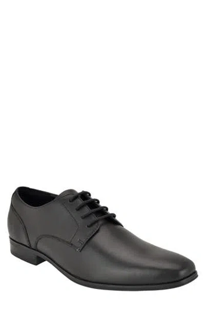Calvin Klein Cafgon Leather Plain Toe Derby In Black