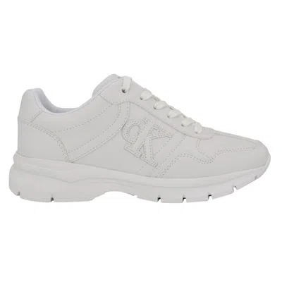 Calvin Klein Caius Sneakers Womens White Athletic Running Shoes Zogg3104
