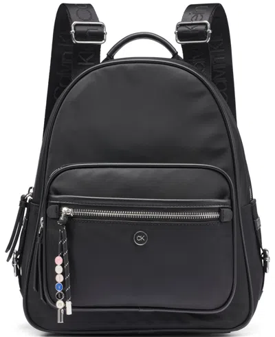 Calvin Klein Caius Zipper Backpack Messenger In Black