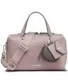 Calvin Klein Cali Medium Satchel Bag In Cocoa,cherub White