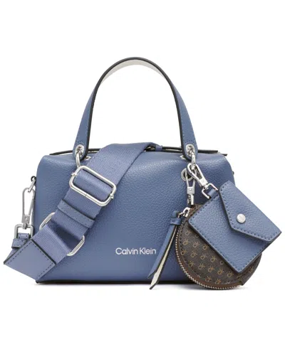 Calvin Klein Cali Small Crossbody Bag In Folkstone Gray,white