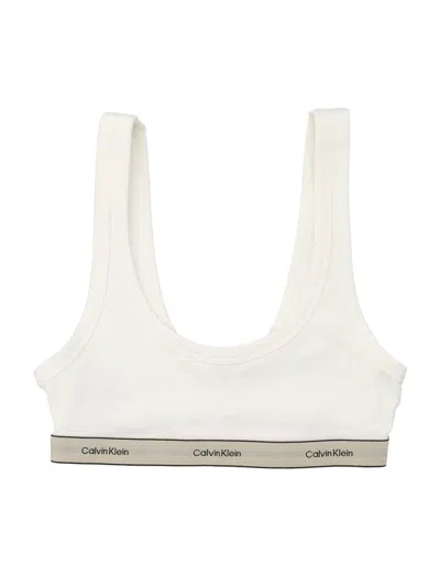 Calvin Klein Heritage Cotton Stretch Bralette In Neutral