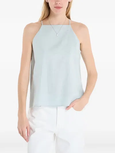 Calvin Klein Cami Square-neck Top In Blue